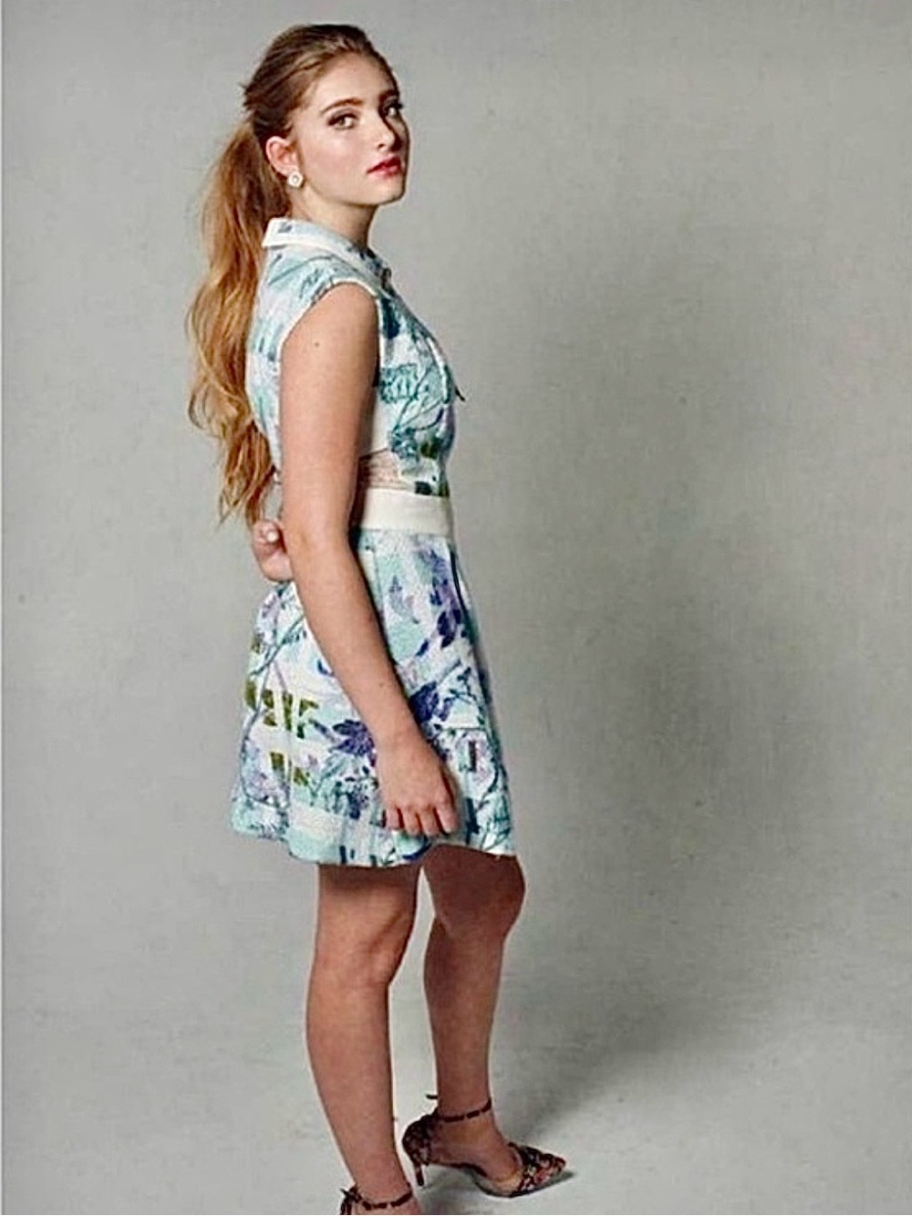 NWT! BCBGeneration Aqua Blue/Purple Tweed Collared Open Back Dress - Size 10
